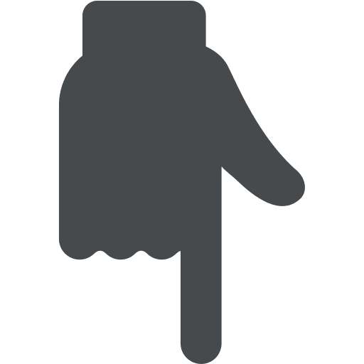 Black Down Pointing Backhand Gesture Free Open-Source SVG Icon (Firefox OS Emoji)