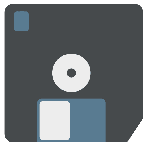 Black Hard Shell Floppy Disk Free Open-Source SVG Icon (Firefox OS Emoji)