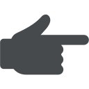 Black Right Pointing Backhand Gesture Free Open-Source SVG Icon