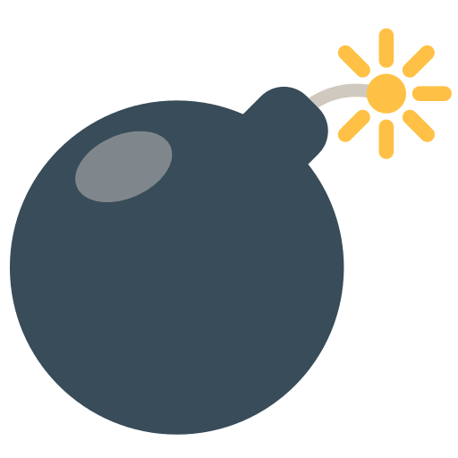 Bomb Emoji Free Open-Source SVG Icon (Firefox OS Emoji)