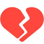 Broken Heart Emoji Free Open-Source SVG Icon