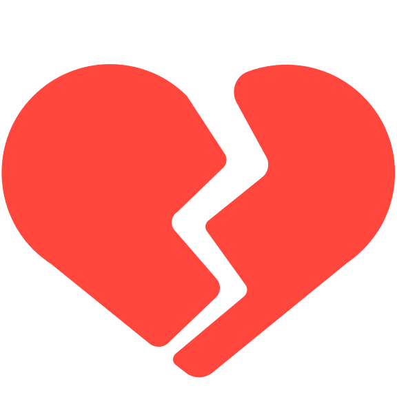 Broken Heart Emoji Free Open-Source SVG Icon (Firefox OS Emoji)