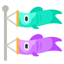 Carp Streamer Emoji Free Open-Source SVG Icon