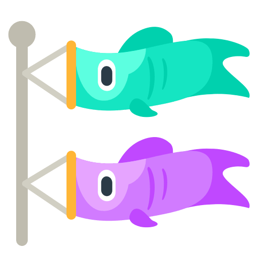 Carp Streamer Emoji Free Open-Source SVG Icon (Firefox OS Emoji)