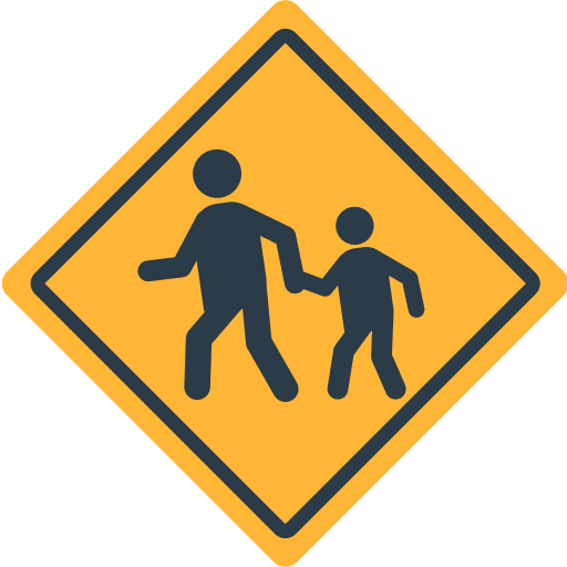 Children Crossing Sign Free Open-Source SVG Icon (Firefox OS Emoji)