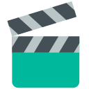 Clapperboard Film Slate Free Open-Source SVG Icon