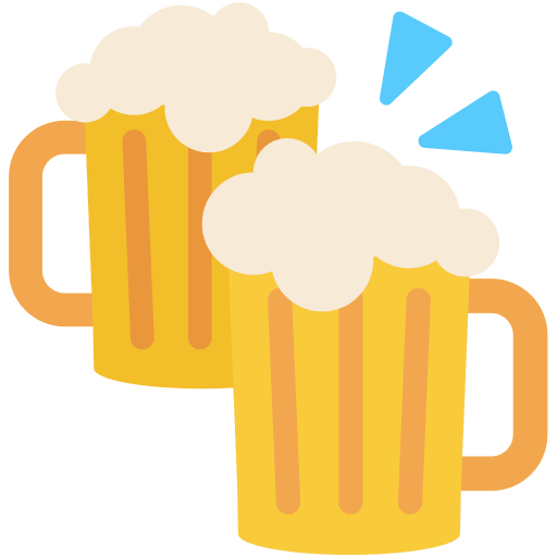 Clinking Beer Mugs Free Open-Source SVG Icon (Firefox OS Emoji)