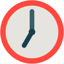 7 O'Clock Clock Free Open-Source SVG Icon