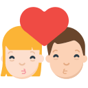 Couple Kissing Emoji Free Open-Source SVG Icon