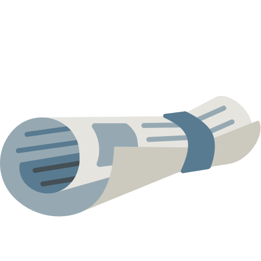 Rolled Up Newspaper Free Open-Source SVG Icon (Firefox OS Emoji)