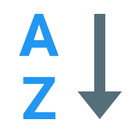 Alphabetical Sorting A-Z (Flat Color) Free Open-Source SVG Icon