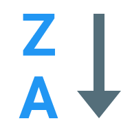 Alphabetical Sorting Z to A (Flat Color) Free Open-Source SVG Icon