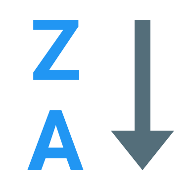 Alphabetical Sorting Z to A (Flat Color) Free Open-Source SVG Icon (Flat Color Icons)