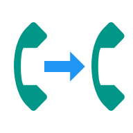 Call Transfer Feature (Flat Color) Free Open-Source SVG Icon