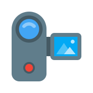 Camcorder Device (Flat Color) Free Open-Source SVG Icon