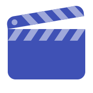 Clapperboard Film Slate (Flat Color) Free Open-Source SVG Icon