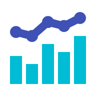 Combo Chart Visualization (Flat Color) Free Open-Source SVG Icon