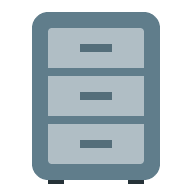 Filing Cabinet (Flat Color) Free Open-Source SVG Icon