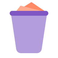 Full Trash Bin (Flat) Free Open-Source SVG Icon