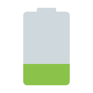 Low Battery Status Indicator (Flat Color) Free Open-Source SVG Icon