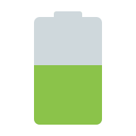 Middle Battery Level (Flat) Free Open-Source SVG Icon