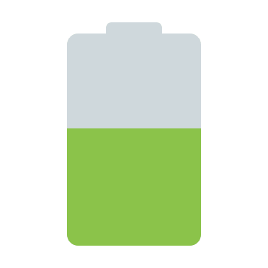 Middle Battery Level (Flat) Free Open-Source SVG Icon (Flat Color Icons)