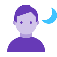 Night Portrait (Flat Color) Free Open-Source SVG Icon