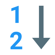 Numerical Sorting 12 (Flat Color) Free Open-Source SVG Icon