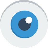 Eye Symbol (Flat) Free Open-Source SVG Icon