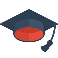 Mortarboard Graduation Cap (Flat) Free Open-Source SVG Icon