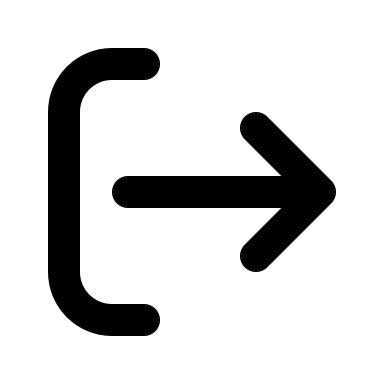 Right Arrow to Bracket (Outline) Free Open-Source SVG Icon (Flowbite Icons)