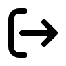 Right Arrow to Bracket (Outline) Free Open-Source SVG Icon