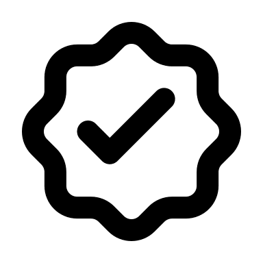 Badge Check Mark (Outline) Free Open-Source SVG Icon (Flowbite Icons)