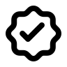 Badge Check Mark (Outline) Free Open-Source SVG Icon