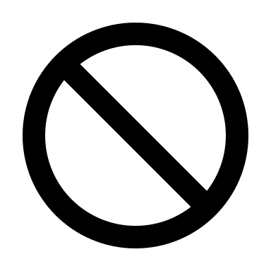 Ban Symbol (Outline) Free Open-Source SVG Icon (Flowbite Icons)