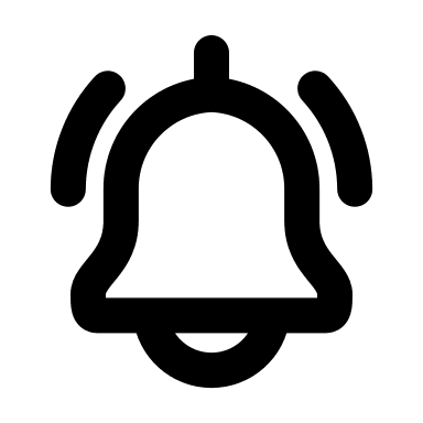 Active Alternative Bell Notification (Outline) Free Open-Source SVG Icon (Flowbite Icons)