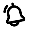 Active Notification Bell (Outline) Free Open-Source SVG Icon