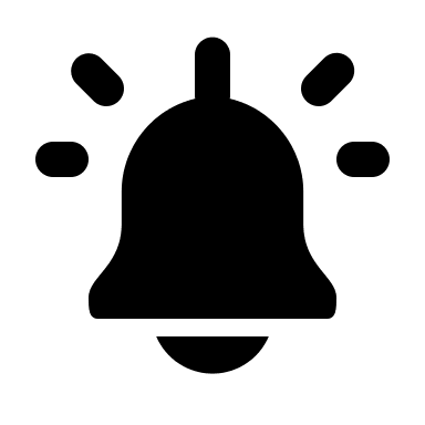 Ringing Bell Notification (Solid) Free Open-Source SVG Icon (Flowbite Icons)