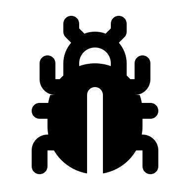 Solid Bug Illustration (Flowbite) Free Open-Source SVG Icon (Flowbite Icons)