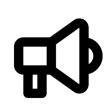 Bullhorn Announcement Speaker (Outline) Free Open-Source SVG Icon (Flowbite Icons)