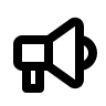 Bullhorn Announcement Speaker (Outline) Free Open-Source SVG Icon