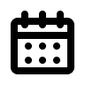 Monthly Calendar View (Outline) Free Open-Source SVG Icon