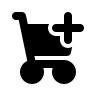 Cart with Plus Symbol (Solid) Free Open-Source SVG Icon