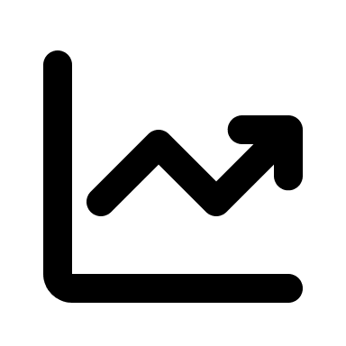 Upward Trending Line Chart (Outline) Free Open-Source SVG Icon (Flowbite Icons)