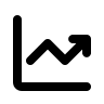 Upward Trending Line Chart (Outline) Free Open-Source SVG Icon