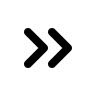 Double Chevron Right Arrow (Outline) Free Open-Source SVG Icon