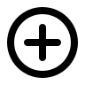 Circle Plus Symbol (Outline) Free Open-Source SVG Icon