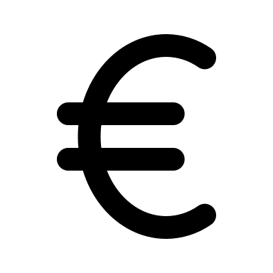 Euro Currency Symbol (Outline) Free Open-Source SVG Icon (Flowbite Icons)