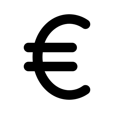 Euro Currency Symbol (Solid) Free Open-Source SVG Icon (Flowbite Icons)