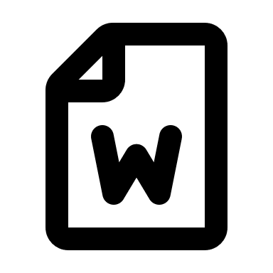 Word Document File (Outline) Free Open-Source SVG Icon (Flowbite Icons)